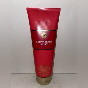 Bath & Body Works Strawberry Flirt Body Cream 8oz Luxury Collection Discontinue
